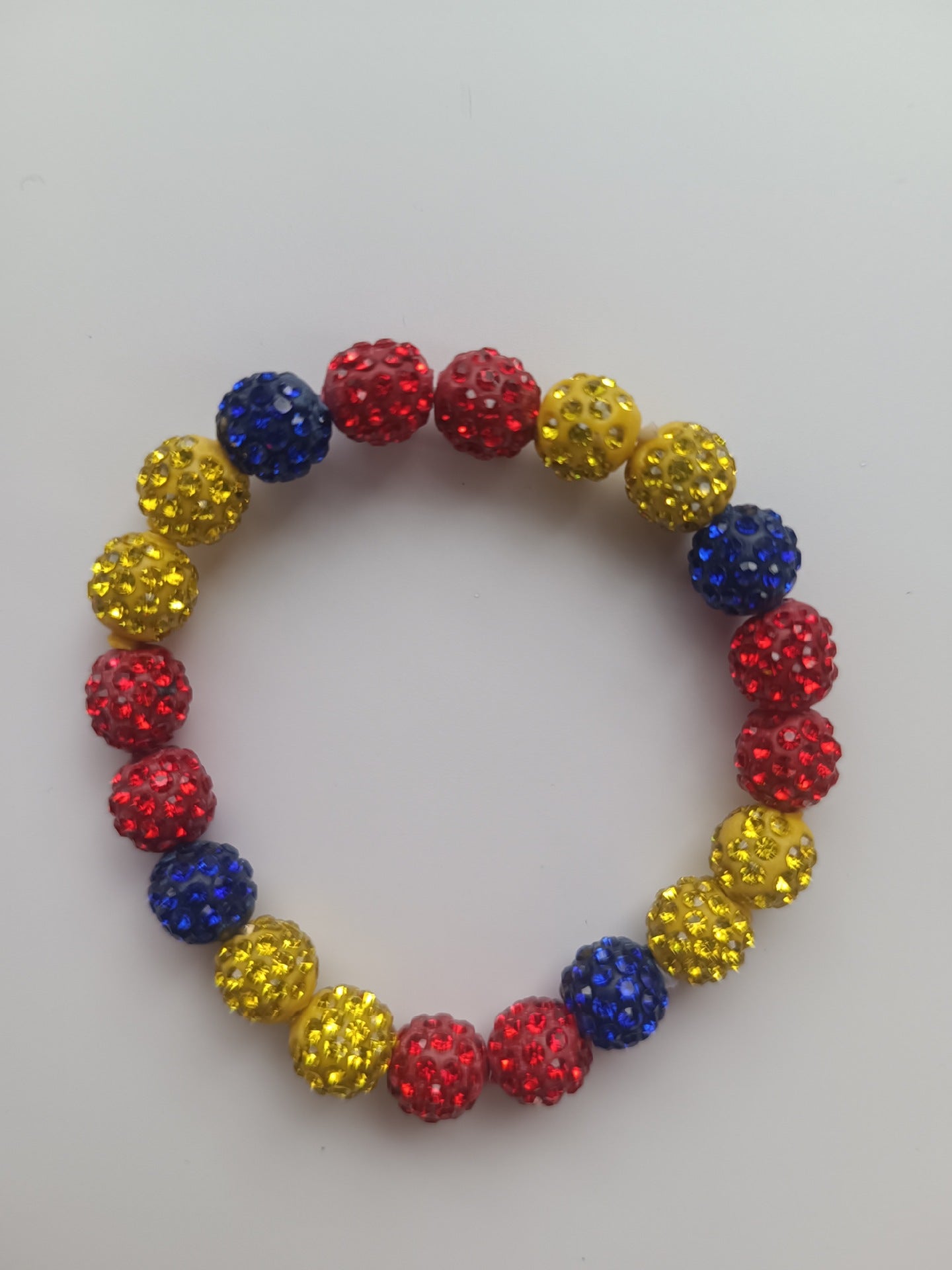 Polymer Clay Rhinestone Ball Filament Hip Bracelet