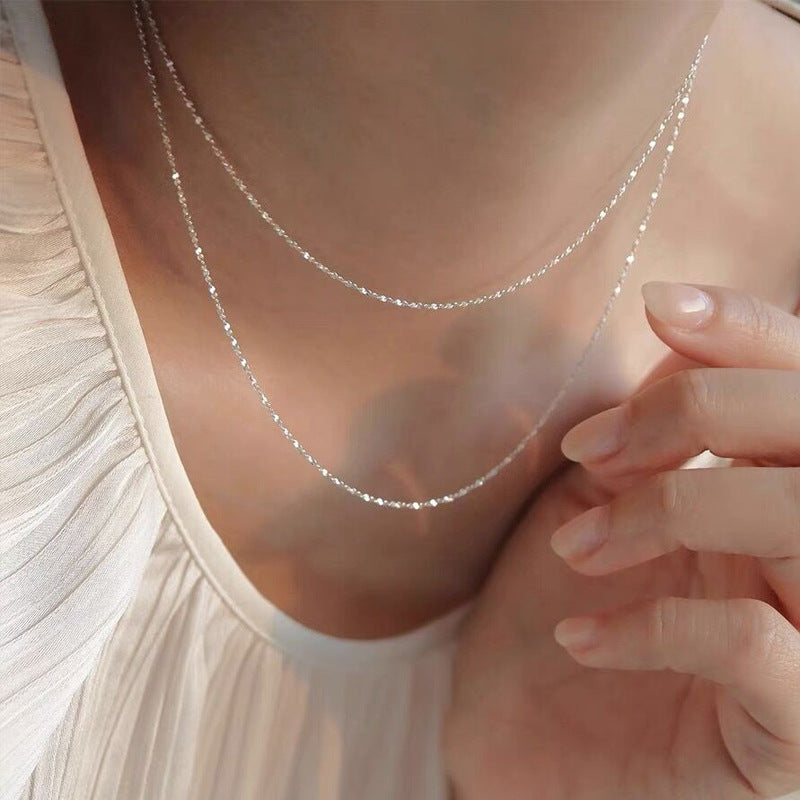 Women's Sier Minimalist Starry Retractable Adjustable Universal Necklaces