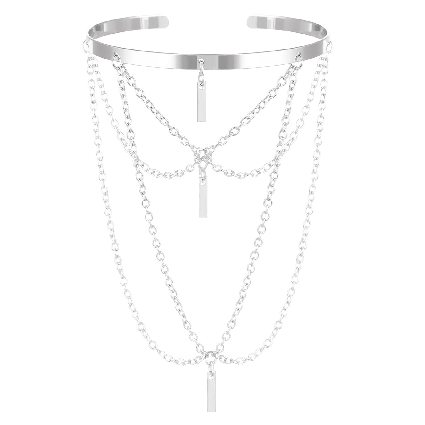 Niche Adjustable Arm Chain Metal Lanyard Tassel Armband Vacation Style Bracelets