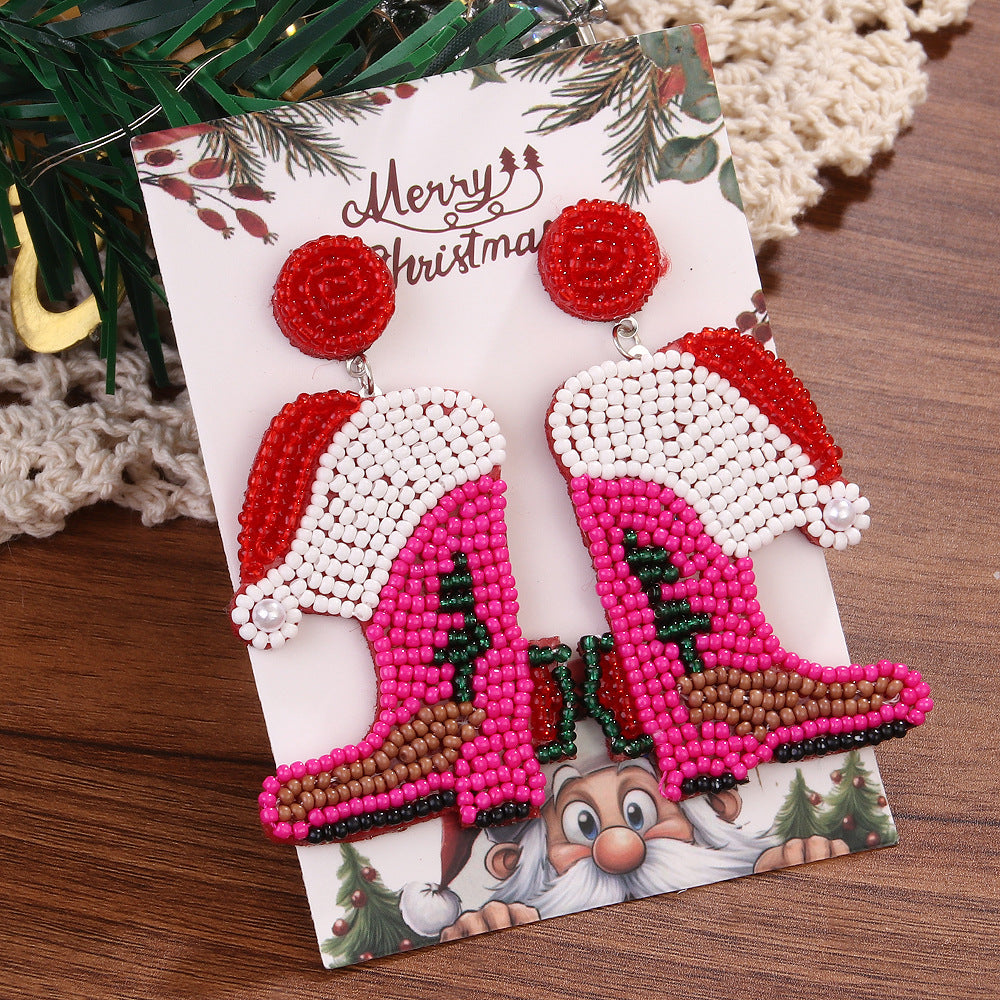 Bead Exaggerated Personalized Handmade Beaded Ethnic Earrings