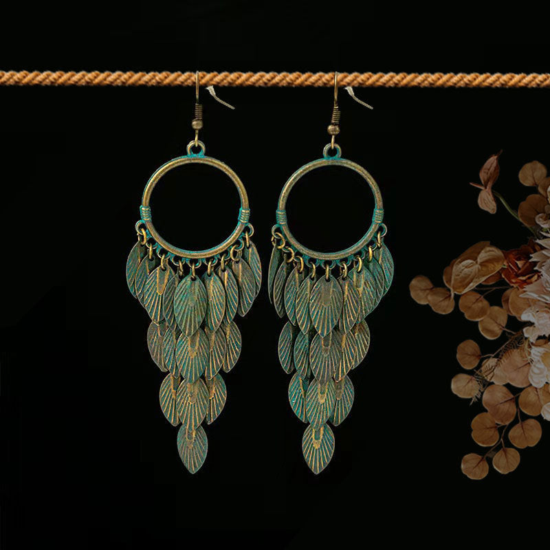 Ethnic Style Long Fringe Exotic Holiday Trip Earrings