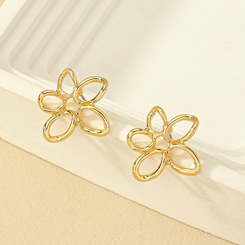 Popular Alloy Flower Minority Simple Fashion Rings