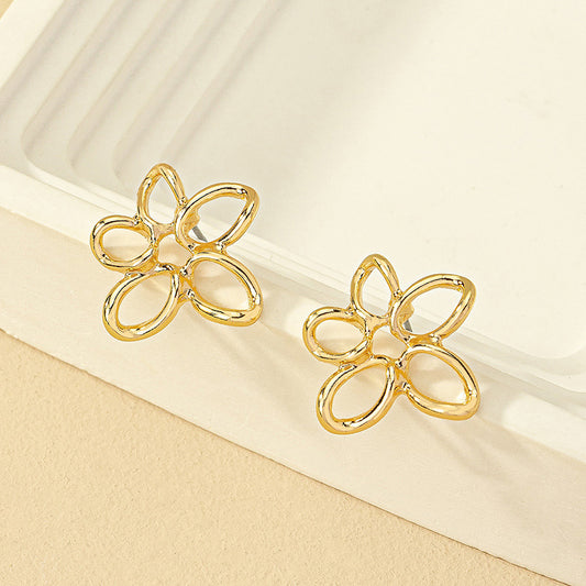 Popular Alloy Flower Minority Simple Fashion Rings