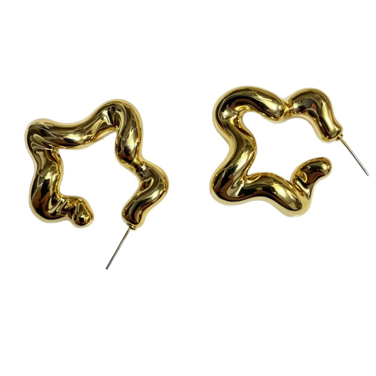 Women's Simple Cold Style Line Wave Affordable Earrings