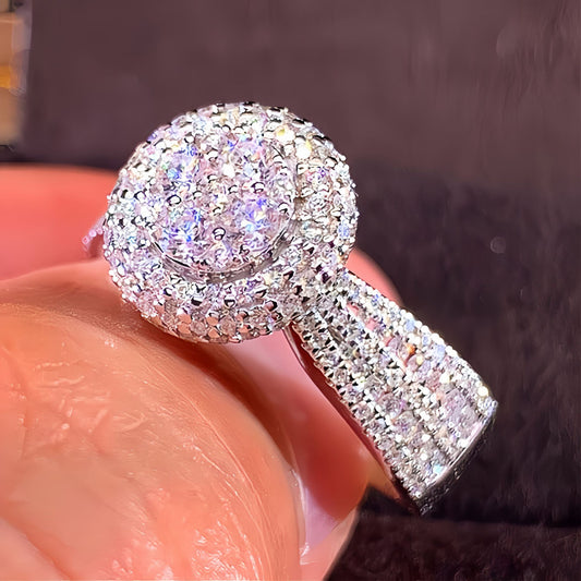 Exquisite Diamond Simulation Super Flash Female Rings