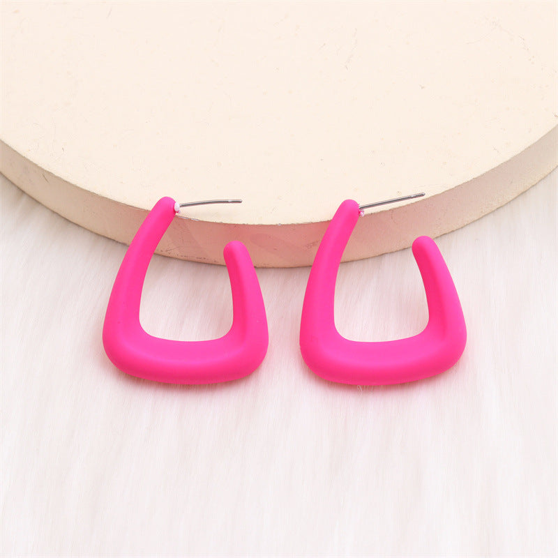 Women's U-shaped Personalized Acrylic Ear Simple Design Earrings