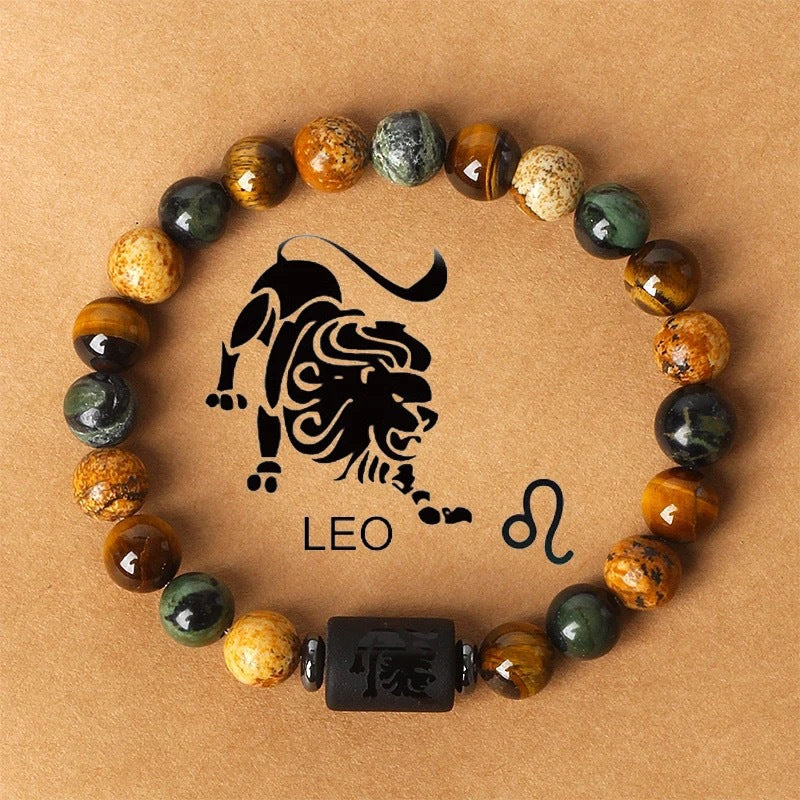 Planets Twee Constellations Natural Stone Blue Black Bracelet