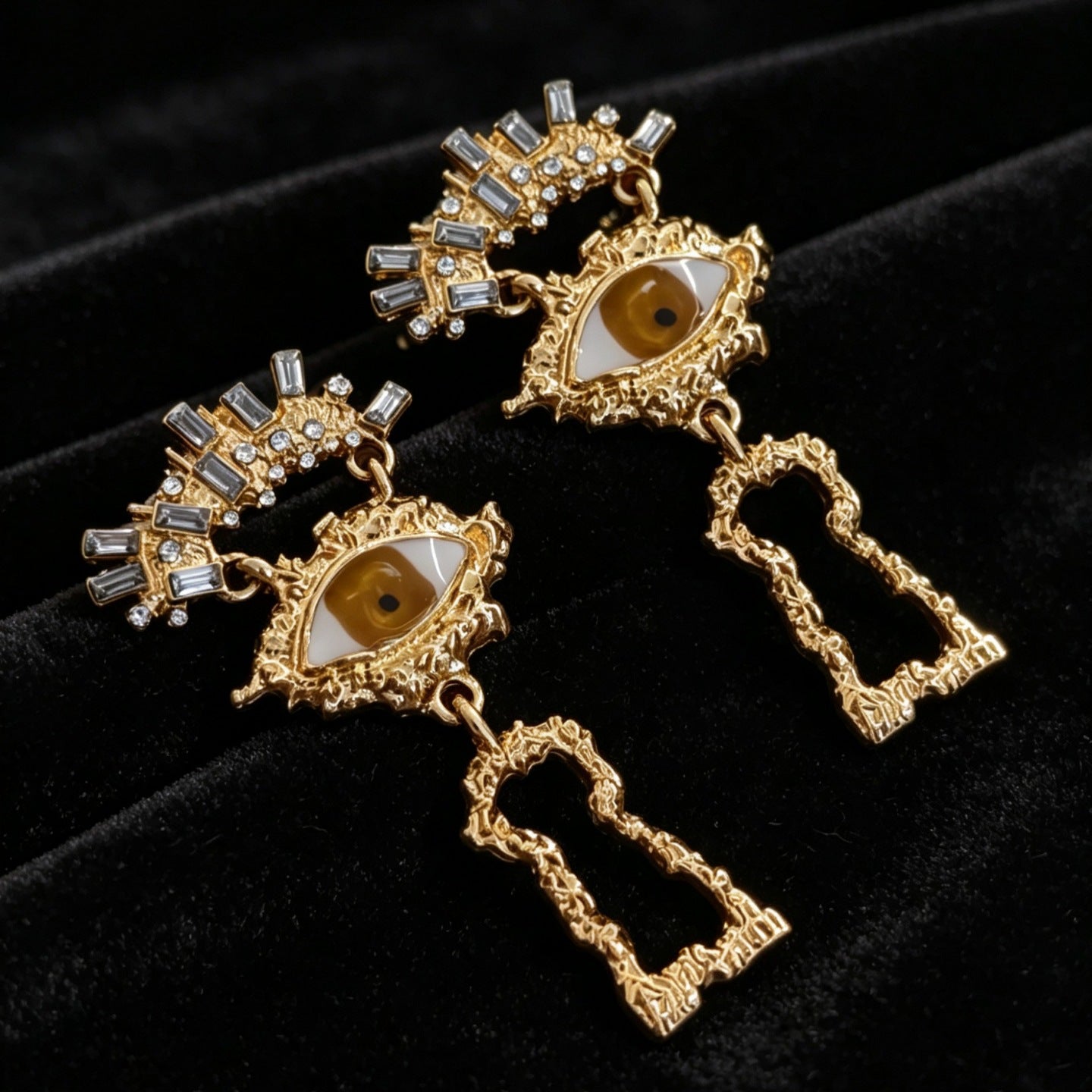 Tigereye Series Female Exquisite Vintage Special Interest Earrings