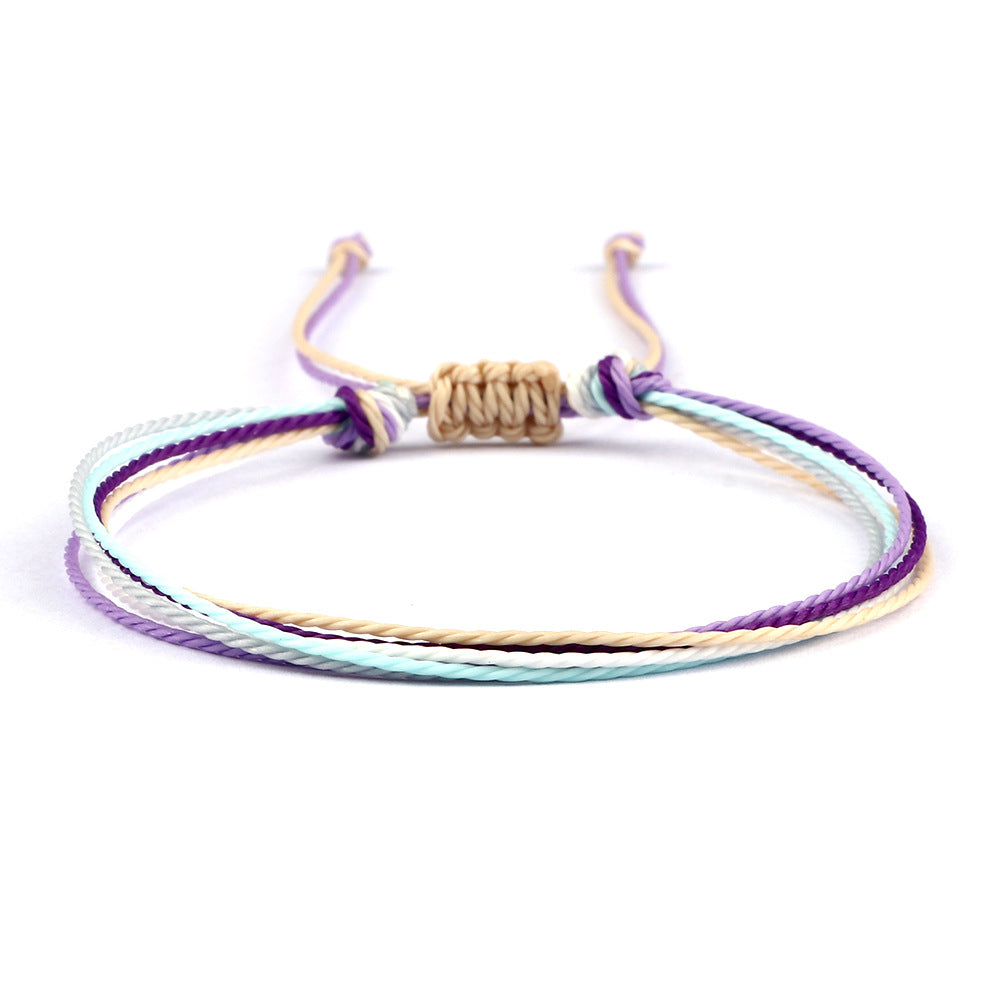Coast Style Twin Creative Wax Line Hand Weaving Bracelet