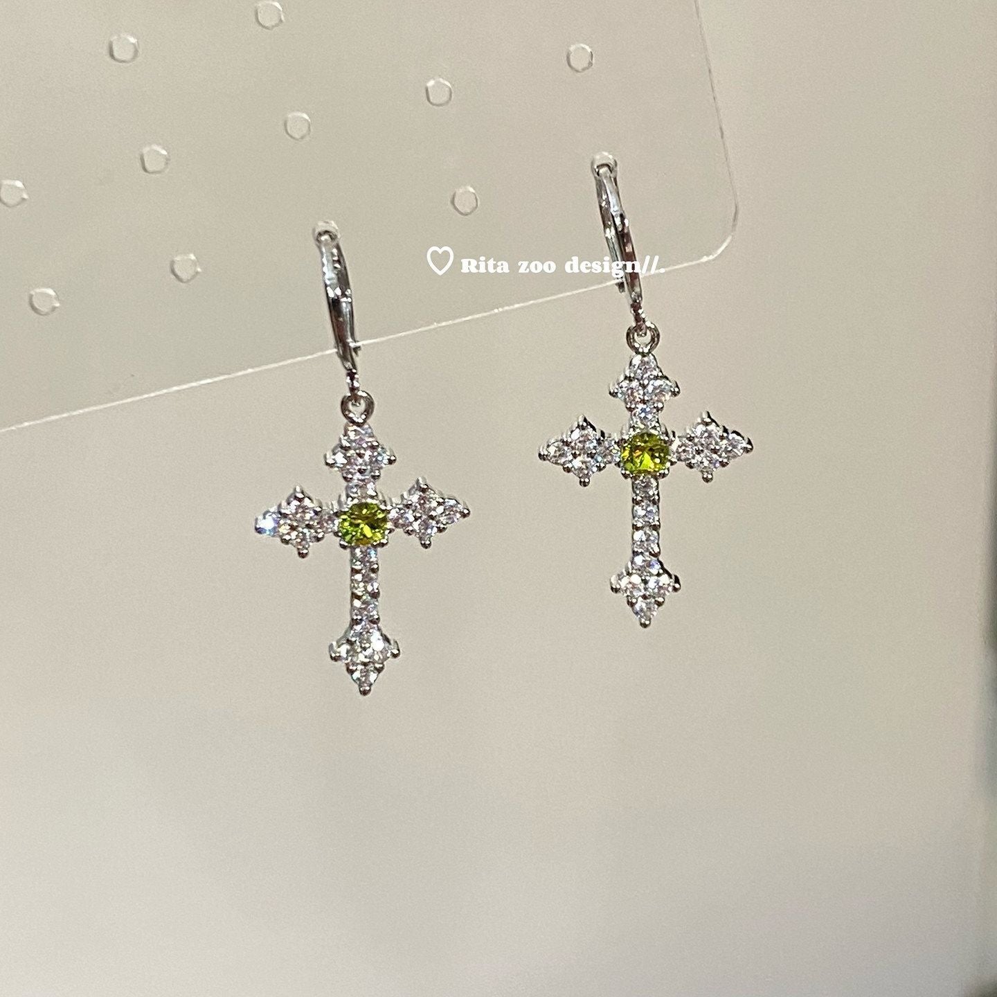 Women's Sparkling Full Rhinestone Cross Clip Niche Temperament Design Rings
