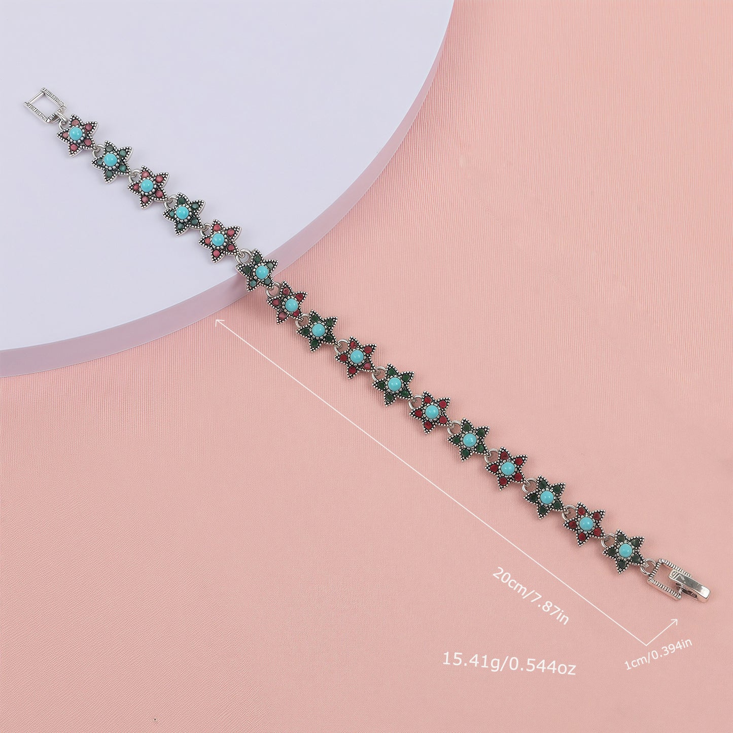 Women's Personality Retro Ethnic Style Inlaid Turquoise Bracelet