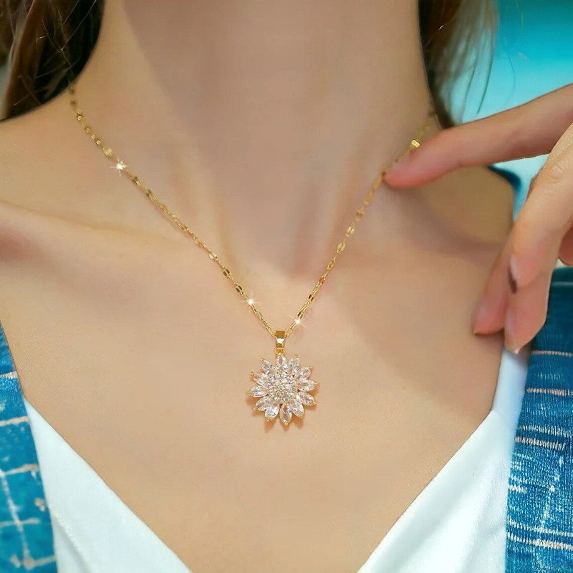 Women's Luxury Temperament Gorgeous Full Diamond Versatile Necklaces