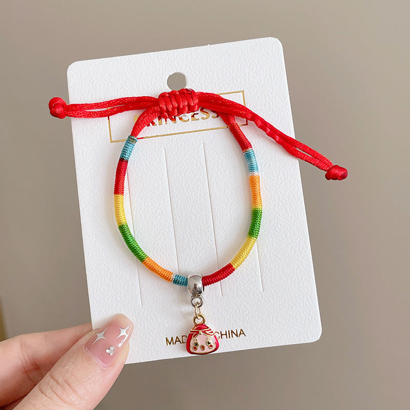Small Gift Tassel Adjustable Red Rope Dragon Boat Festival Bracelet