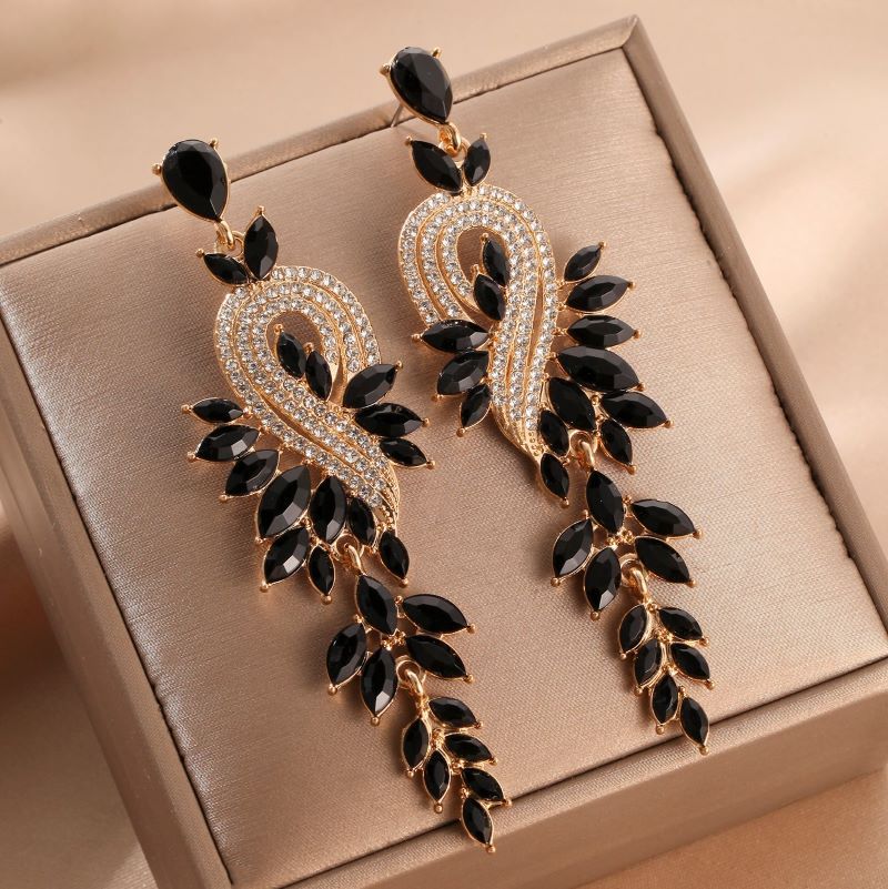 Retro Long Leaf Tassel Eardrops Note Earrings