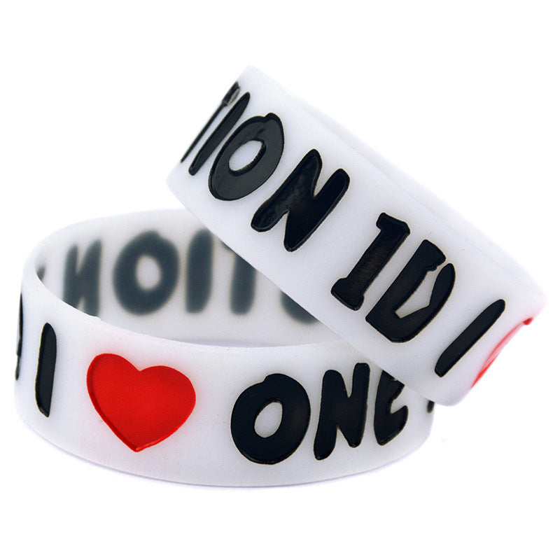 Silicone Fashion Music Hand Strap Trendy Hip Hop Bracelet