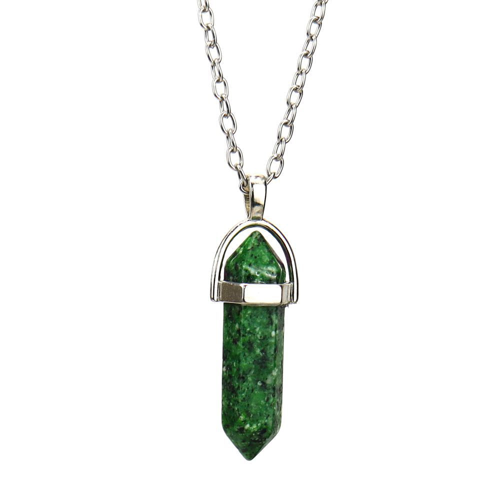 Agate Synthetic Crystal Hexagon Prism Soul Pendants