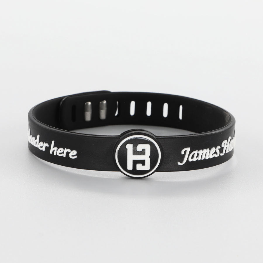 Basketball Adjustable Silicone Rubber Owen Harden Curry James Fans Sports Bracelet