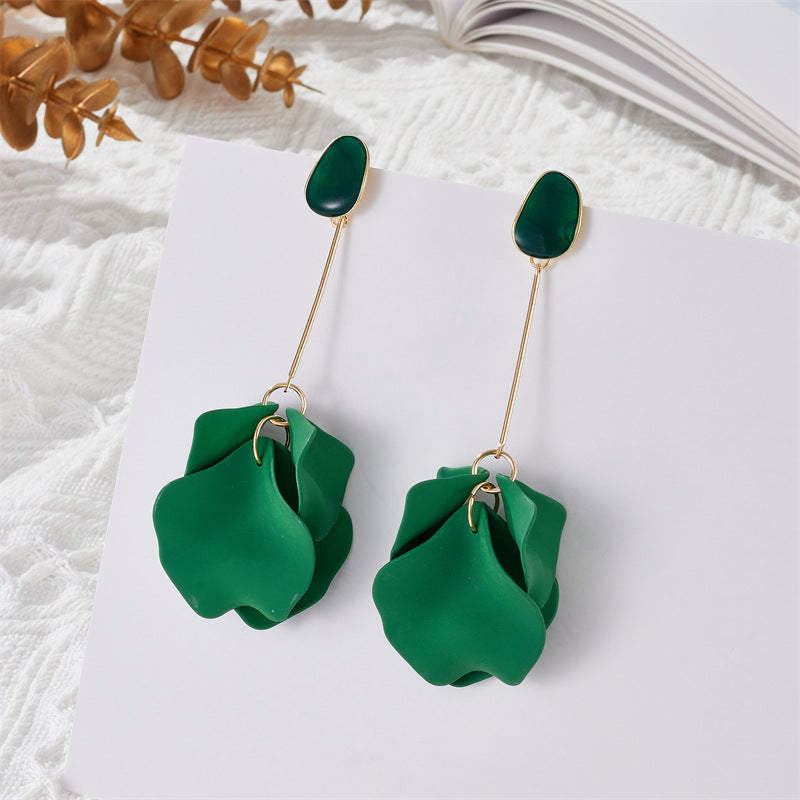 Summer Flower High Profile Fashion Petal Earrings