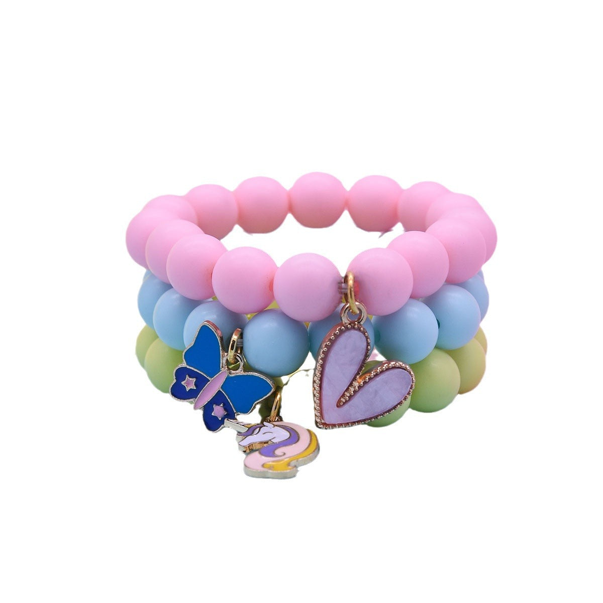 Cute Cartoon Dopamine Unicorn Rainbow Butterfly Bracelets