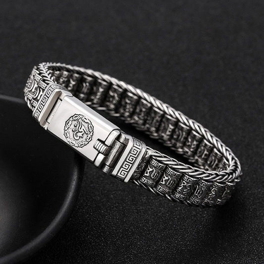 Men's Right Rain Sier Hand-woven Rotatable Chain Vintage Six Bracelet