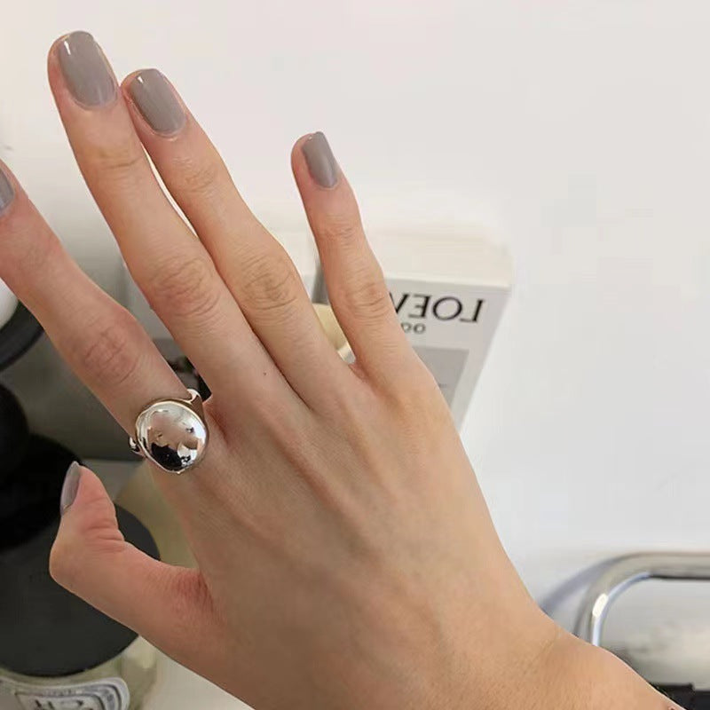 Open-end Zircon Female Cold Design Couple Rings