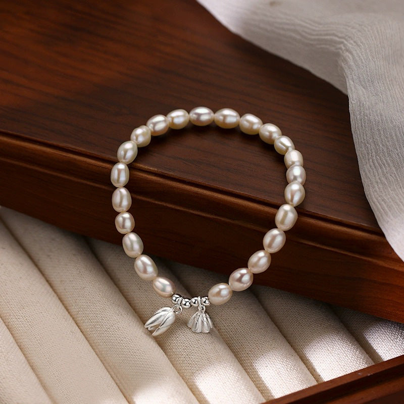 Women's Pearl Lotus Seedpod For Light Luxury Bracelets