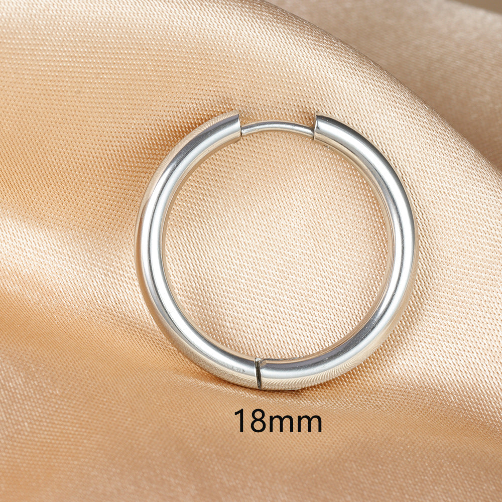 Simple Different Sizes Ear Clip Electroplated Earrings