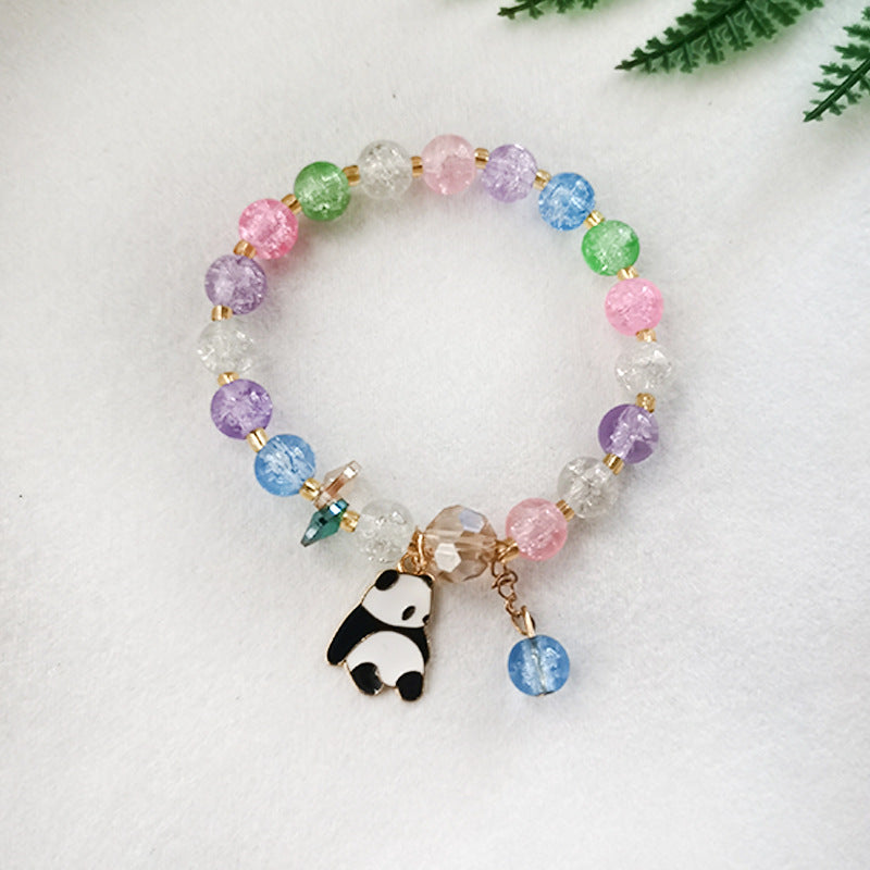 Giant Panda Glass Burst Beads Female Bracelets