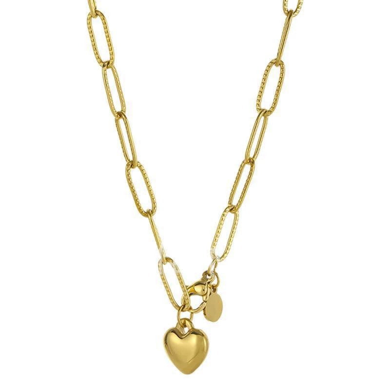 Women's Stainless Steel Titanium Simple Love Necklace