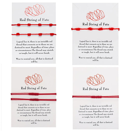 Knot Red Rope Lucky Friendship Woven Bracelets