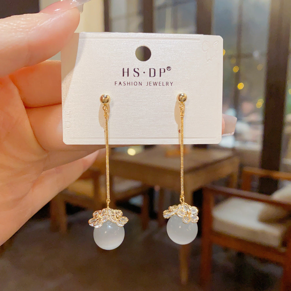 Affordable Luxury Fashion Opal Long Female Simple Temperamental Design Sense Rings
