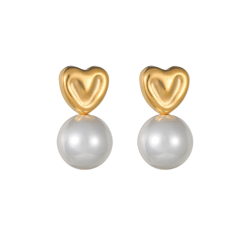 Market French Retro Pearl Small Exquisite Earrings