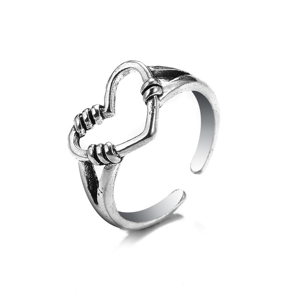 Knuckle Female Personality Rose Skull Spider Rings
