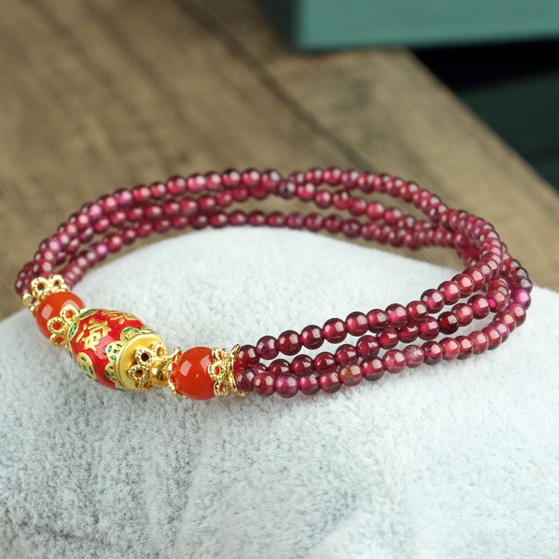 Women's Hand Plus Six Words Mantra Tibetan Buddha Beads Rings