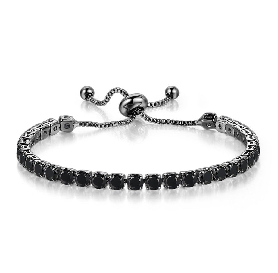 Women's & Men's Hip Hop Diamond Black Zircon Tennis Bracelets