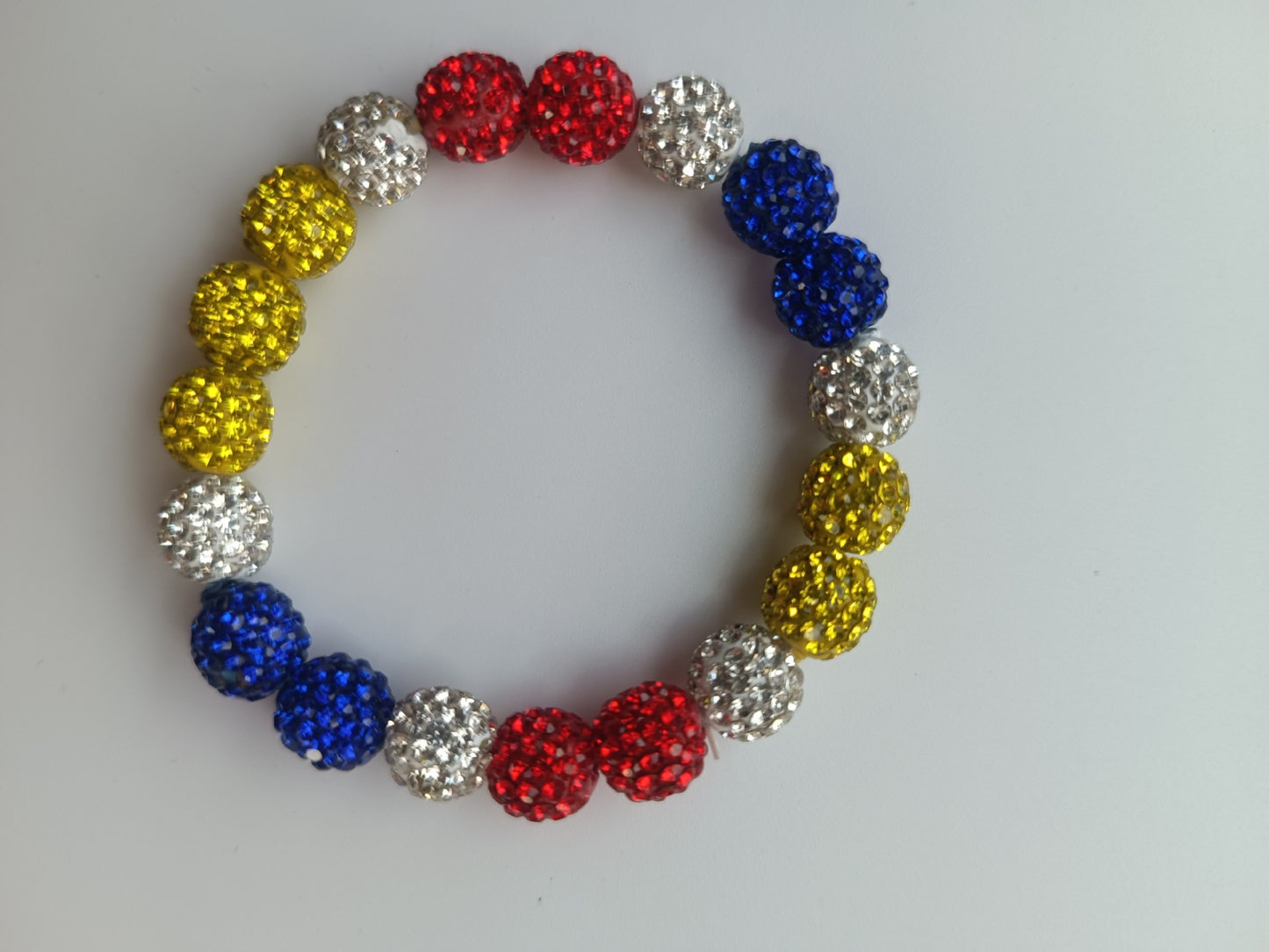 Polymer Clay Rhinestone Ball Filament Hip Bracelet