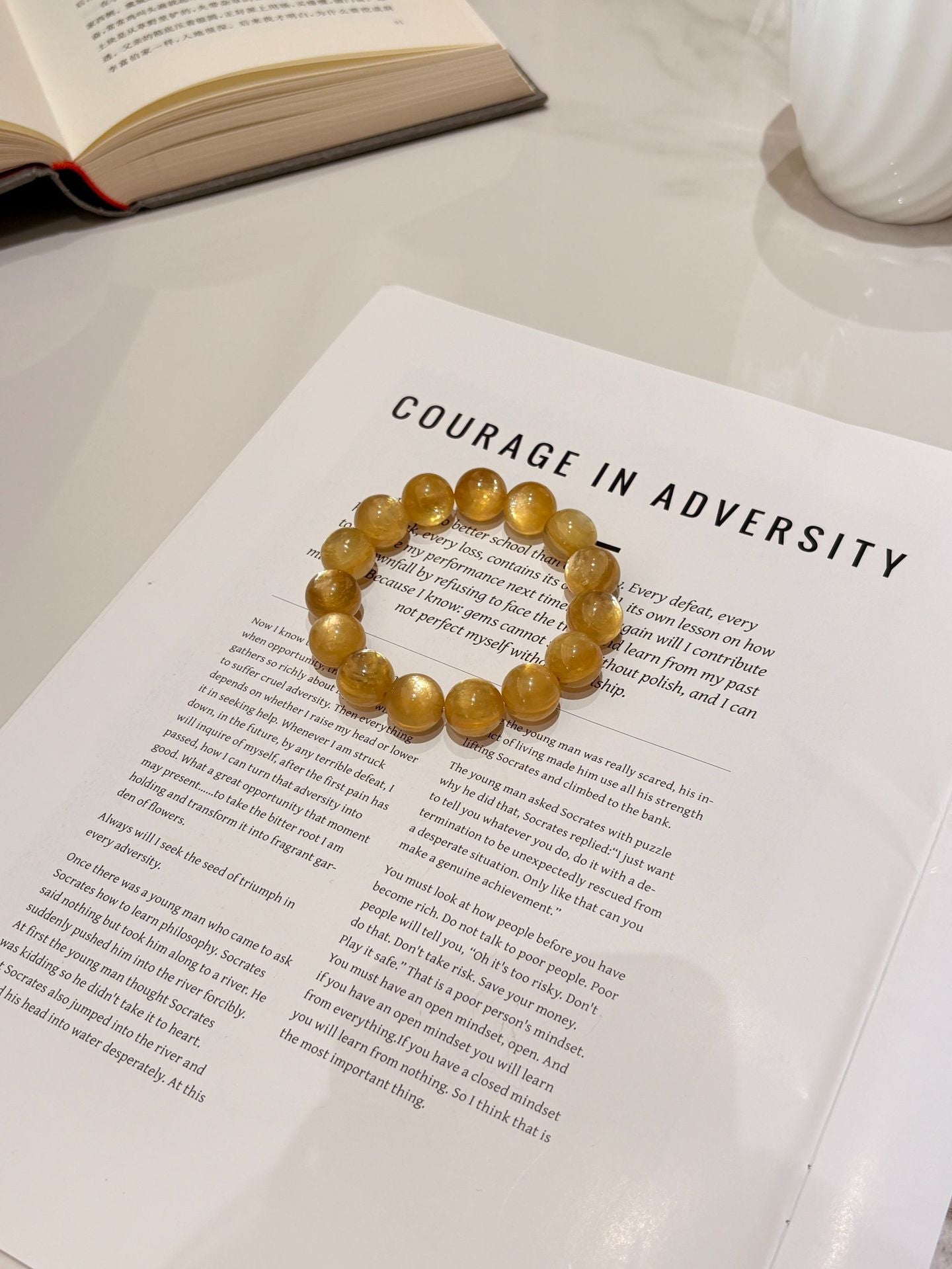 Lepidolite Golden Can Big Sequins Business Single Circle Temperament Entry Bracelet