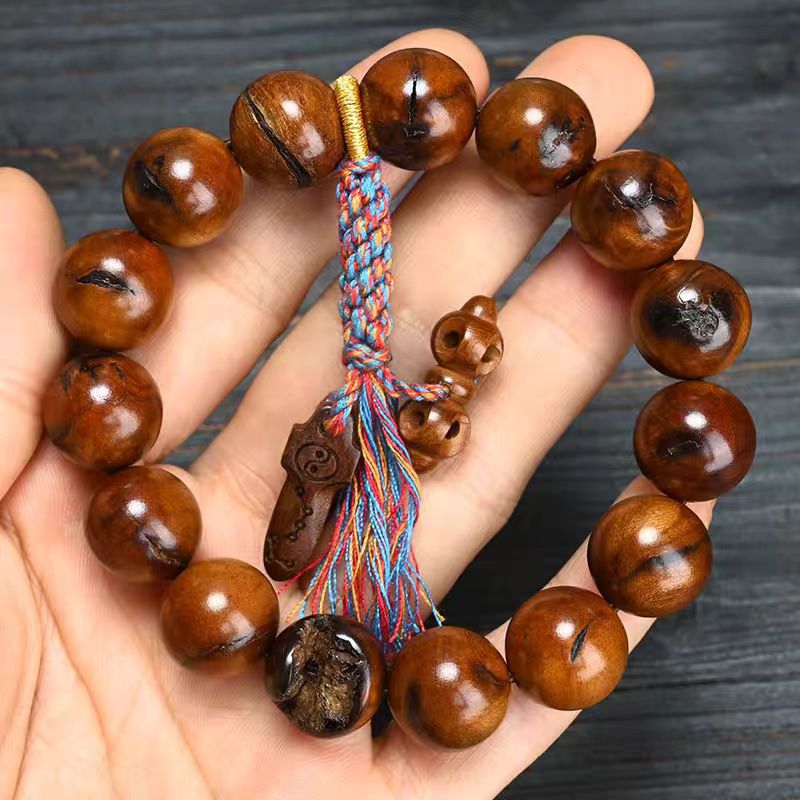 Men's Lightning Strike Jujube Tree Lei Jiao Wood Pattern Bracelet
