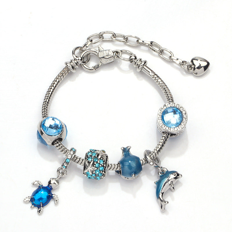 Ocean Series Beads Sea Turtle Dolphin Alloy Bracelets