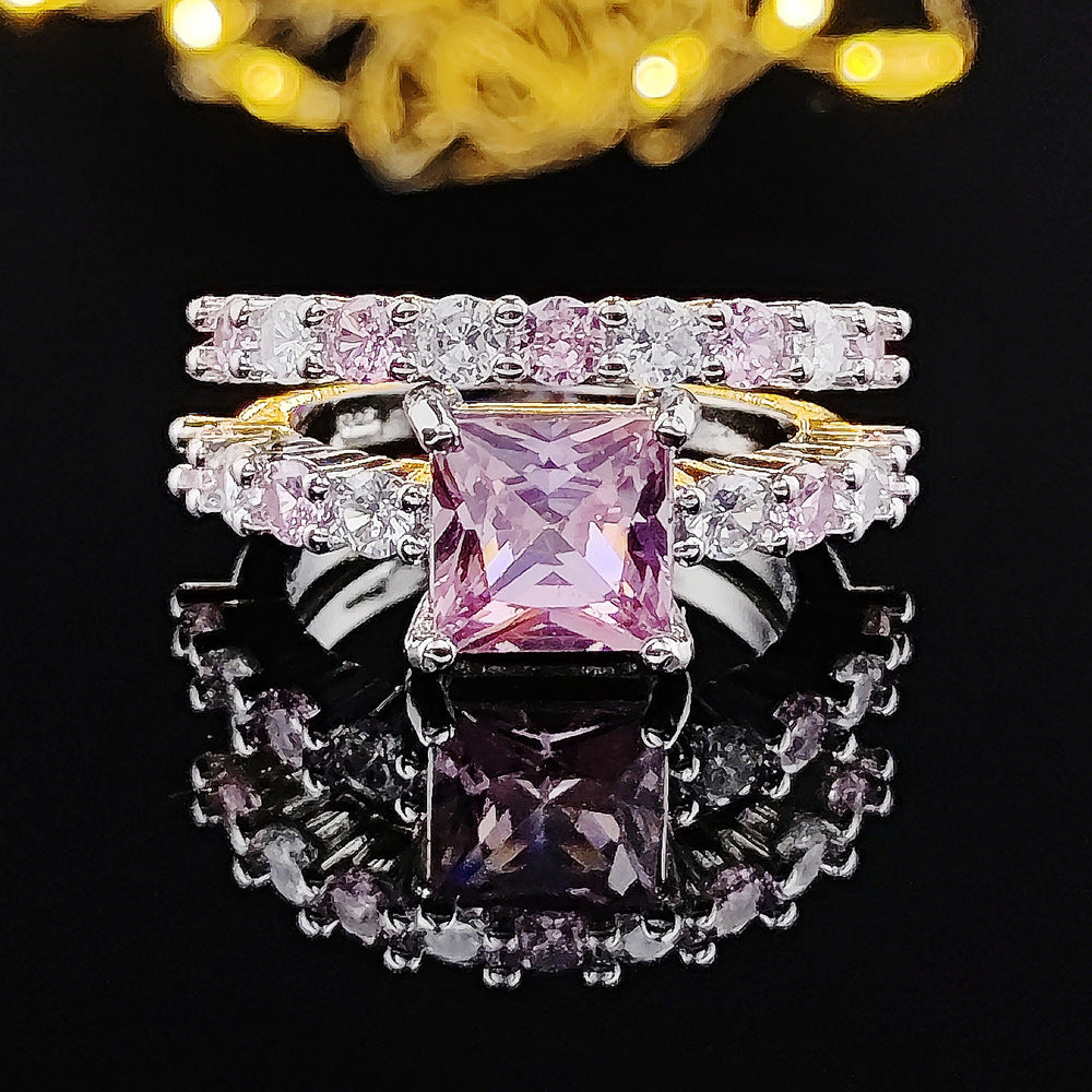 Women's Simple Pink Niche High Sense Does Rings