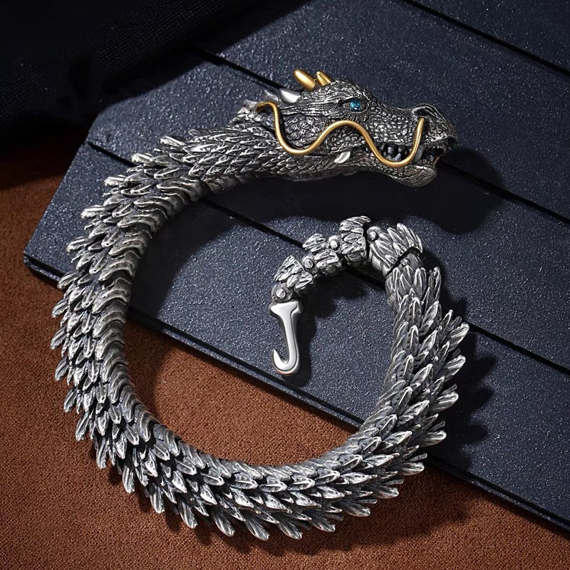 Men's Retro Faucet Power Style Personalized Trendy Collection Grade Birthday Bracelet