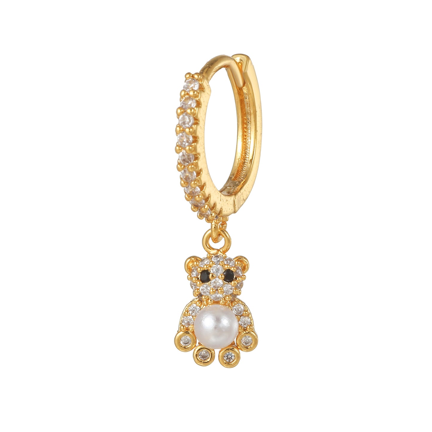 Fashion Small Beautiful Inlaid Stone Light Luxury Design Sense Ear Buckle