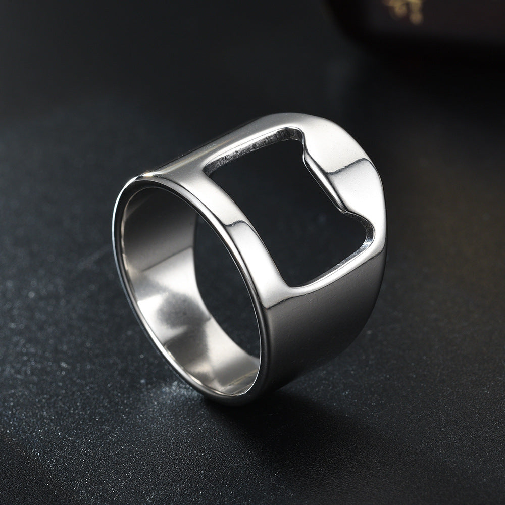 Men's Stainless Steel Bottle Opener Creative Ring