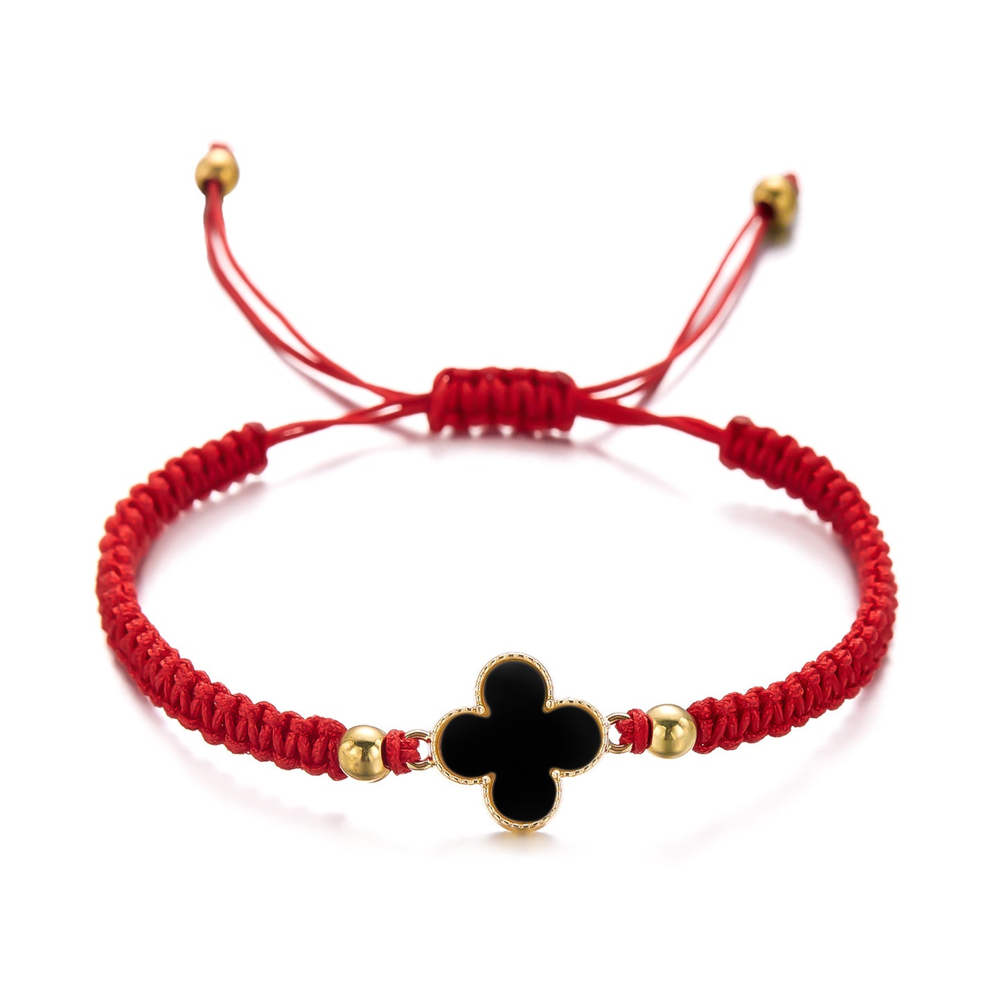 Women's Four-leaf Clover Woven Fashion Hand-woven Red Bracelets