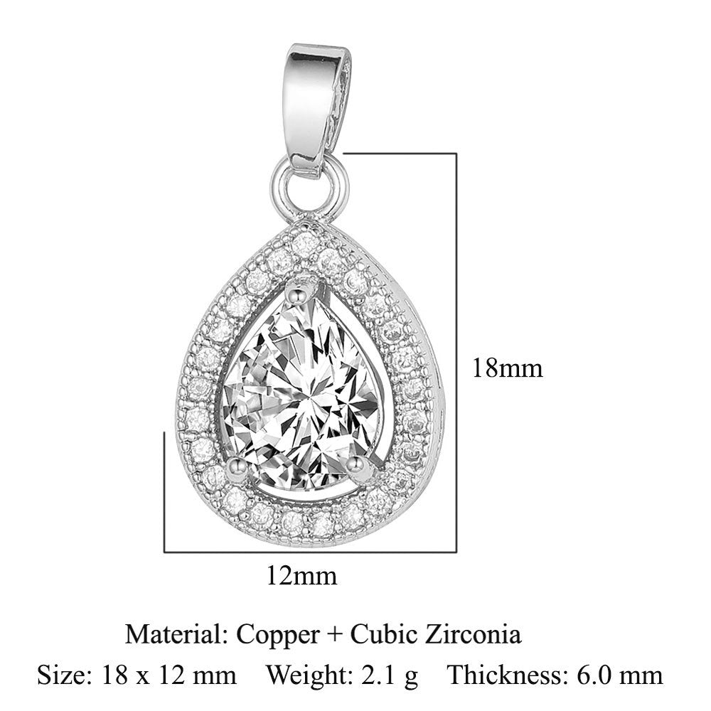 Water Drop Square Heart-shaped Leaves Female Pendants