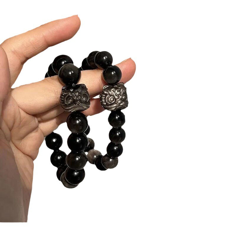 Natural Sier Crafts Chinese Style Elegant Couple Gift Hand Bracelet