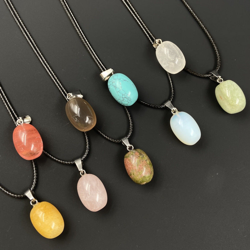 Jade Oval Stone Small Pupa-shaped Random Pendants