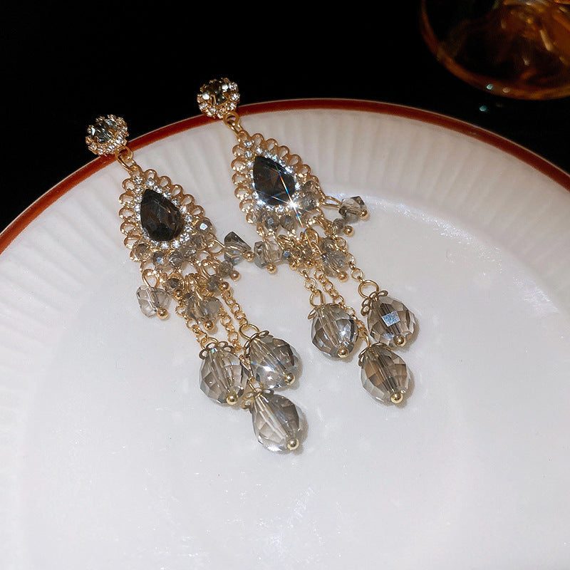 Zircon Butterfly Water Drop Ear Female Rings