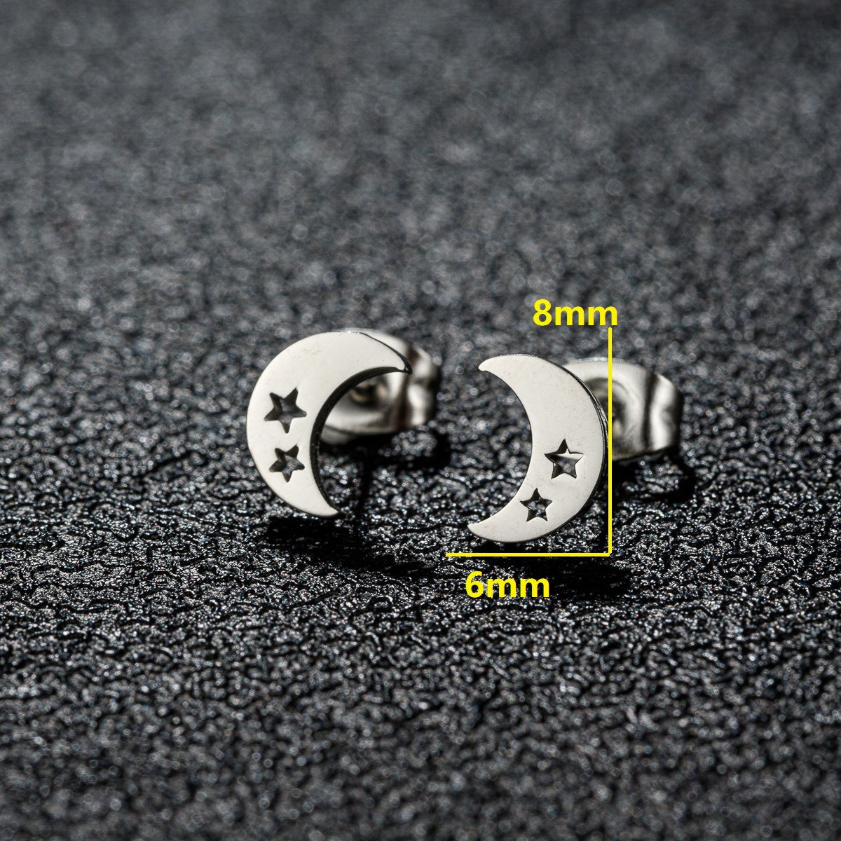 Small Animal Cat Plaid Bird Ear Geometry Stud Earrings