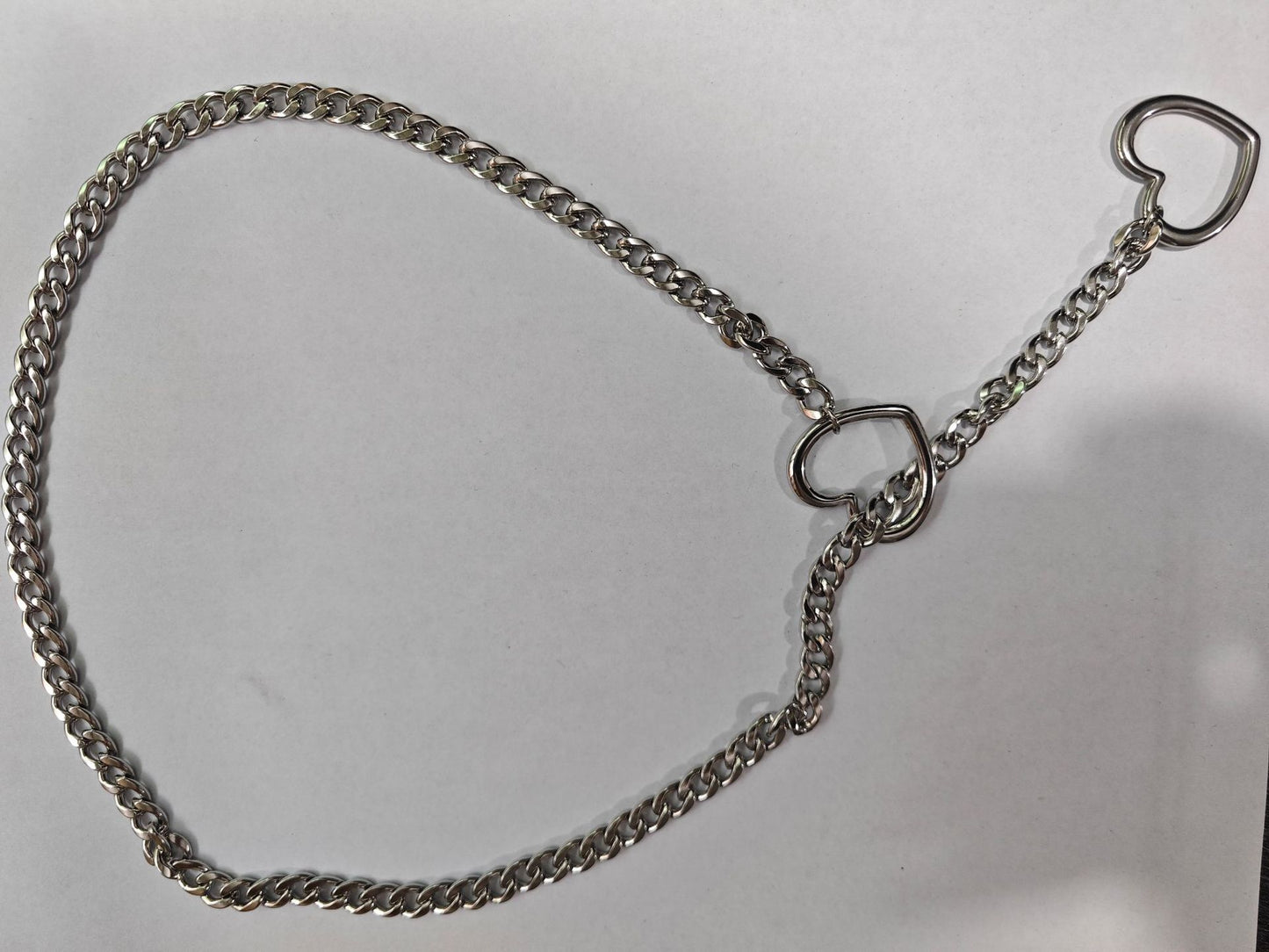 Punk Gothic Cuban Adjustable Love Heart Necklace